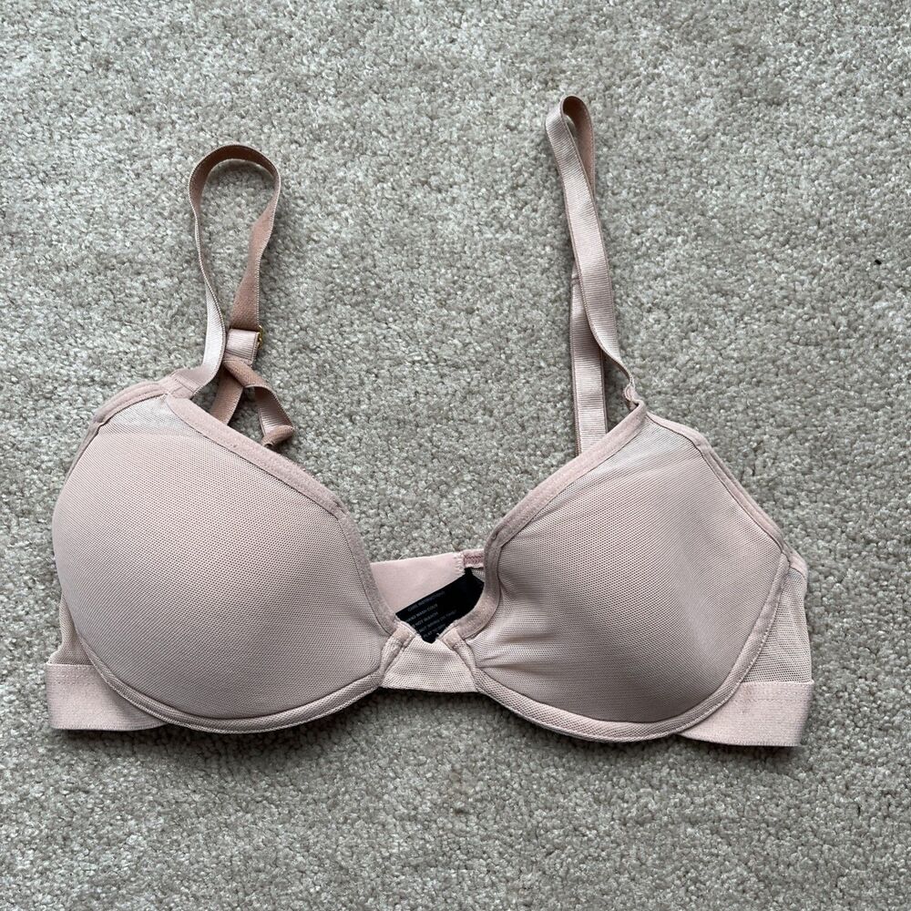 Pepper Bra 36A Pink All You Lightly Lined Underwire Mesh Adjustable Small Boobs